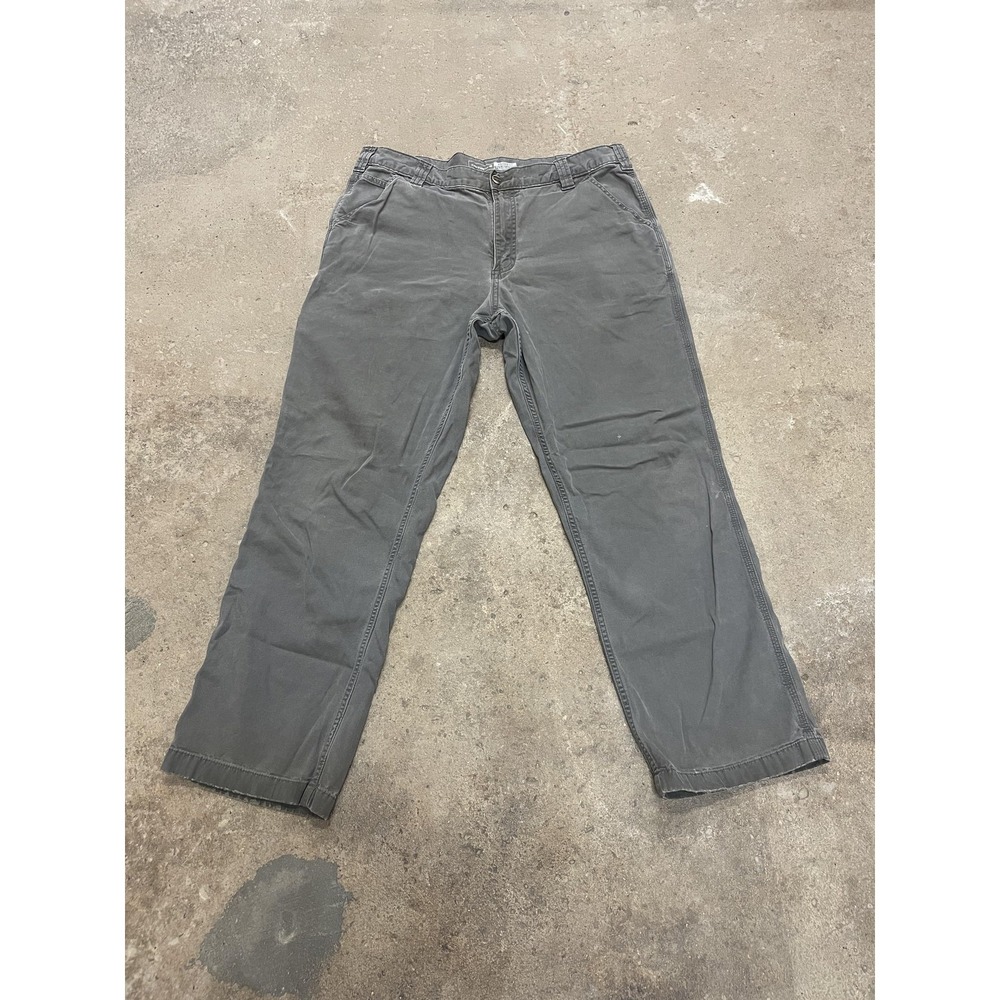 Carhartt Pants Mens 38x32 Gray Rugged Flex‎ Relaxed Fit Carpenter Work 102291